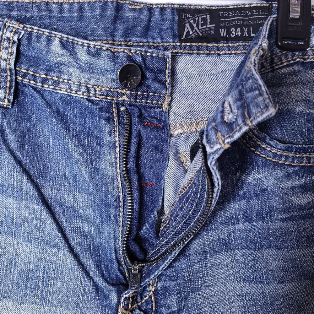 TK Axel Jeans Mens 34x30 Relaxed Straight Madison